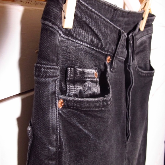 H&M Vintage Destroyed High Rise Charcoal Skinny - Picture 5 of 11